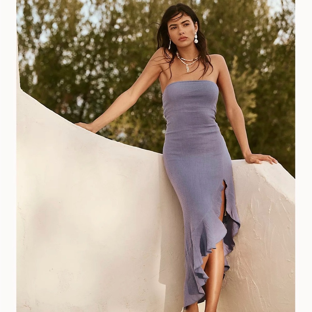 XS free people blue beach dress